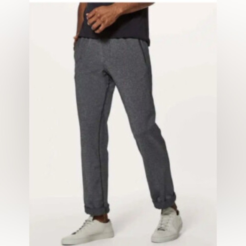 LULULEMON Discipline Pant Heathered Black Size Gray Luon (M4)